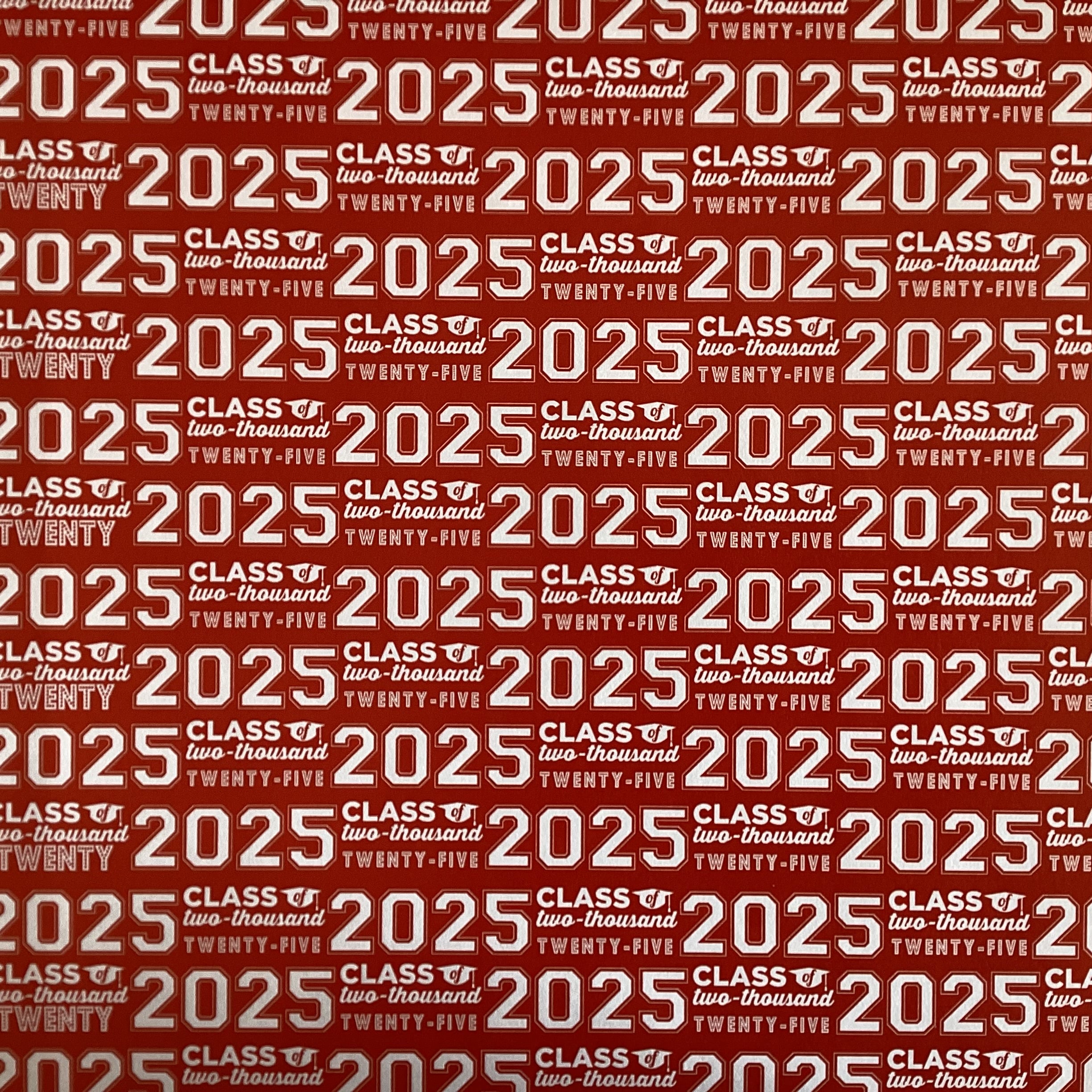 Custom Color CLASS OF 2025 MARQUEE 12"X12" Scrapbook Customs Paper