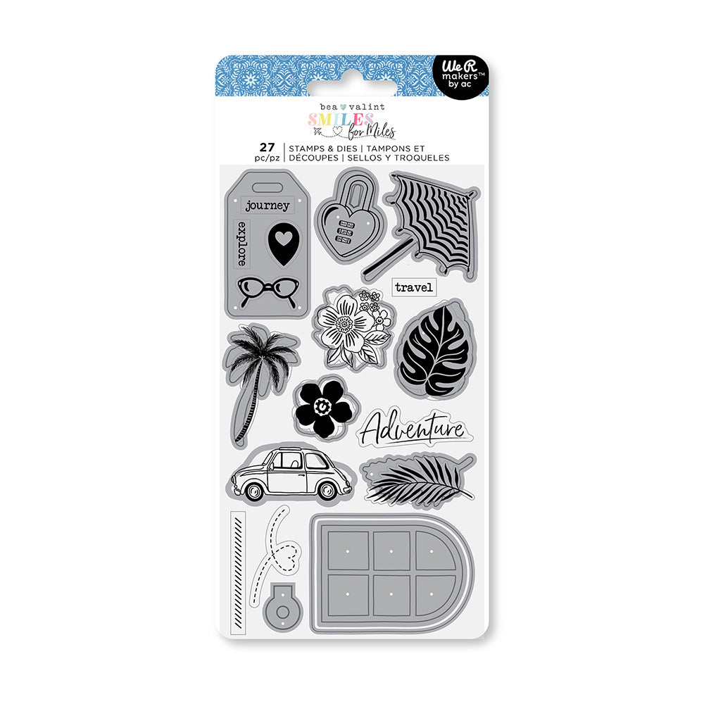Bea Valint SMILES FOR MILES Clear Stamps & Die Set 27pc