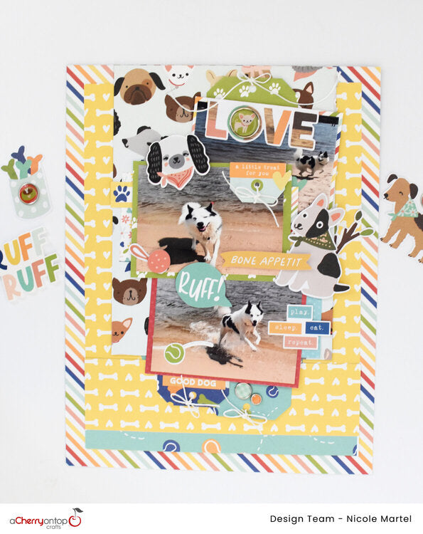 Simple Stories FUR BABY DOG 12”X12” Scrapbook Paper