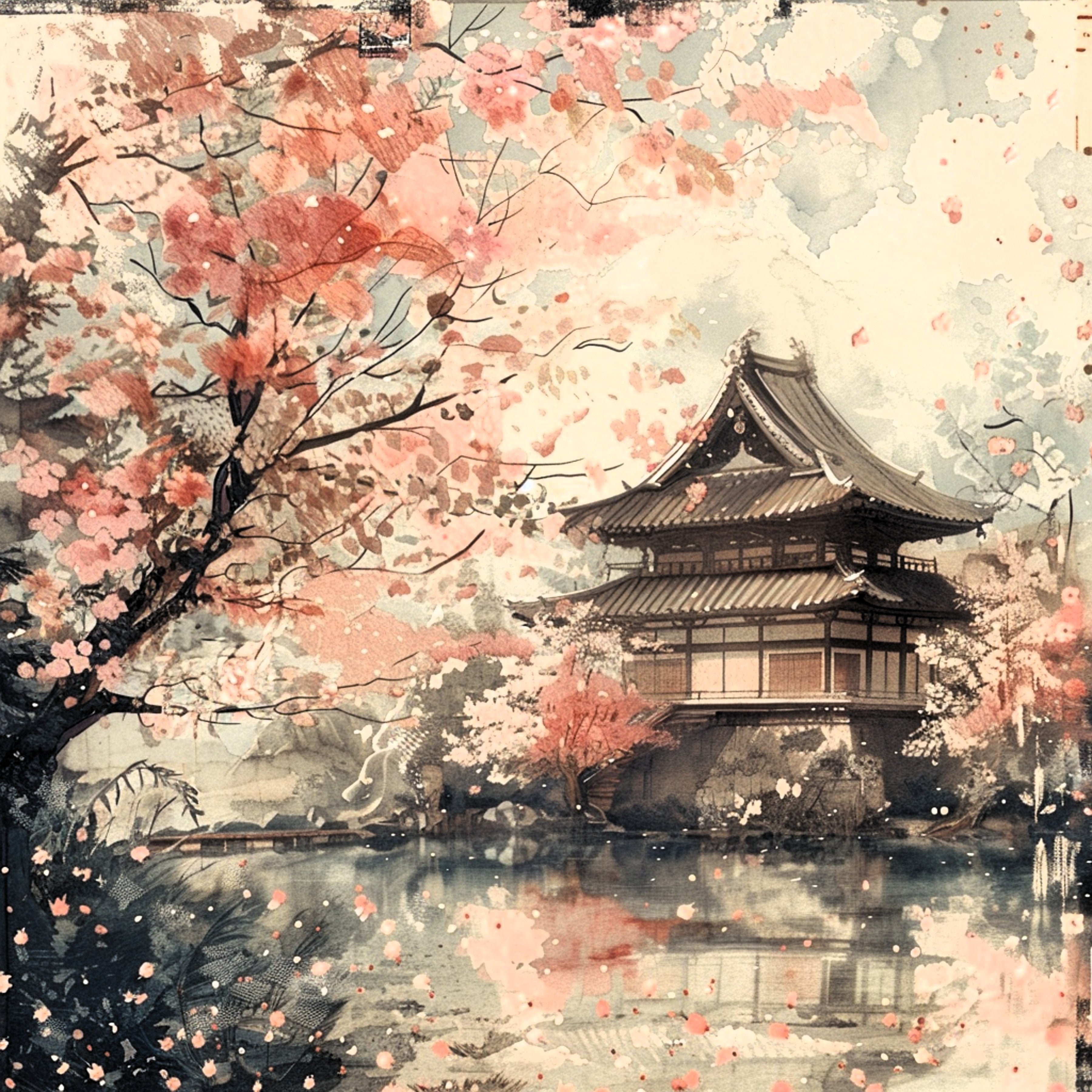 Scrapbooksrus WHISPERS OF OLD JAPAN PACK 12pc 12"X12" Scrapbook Paper