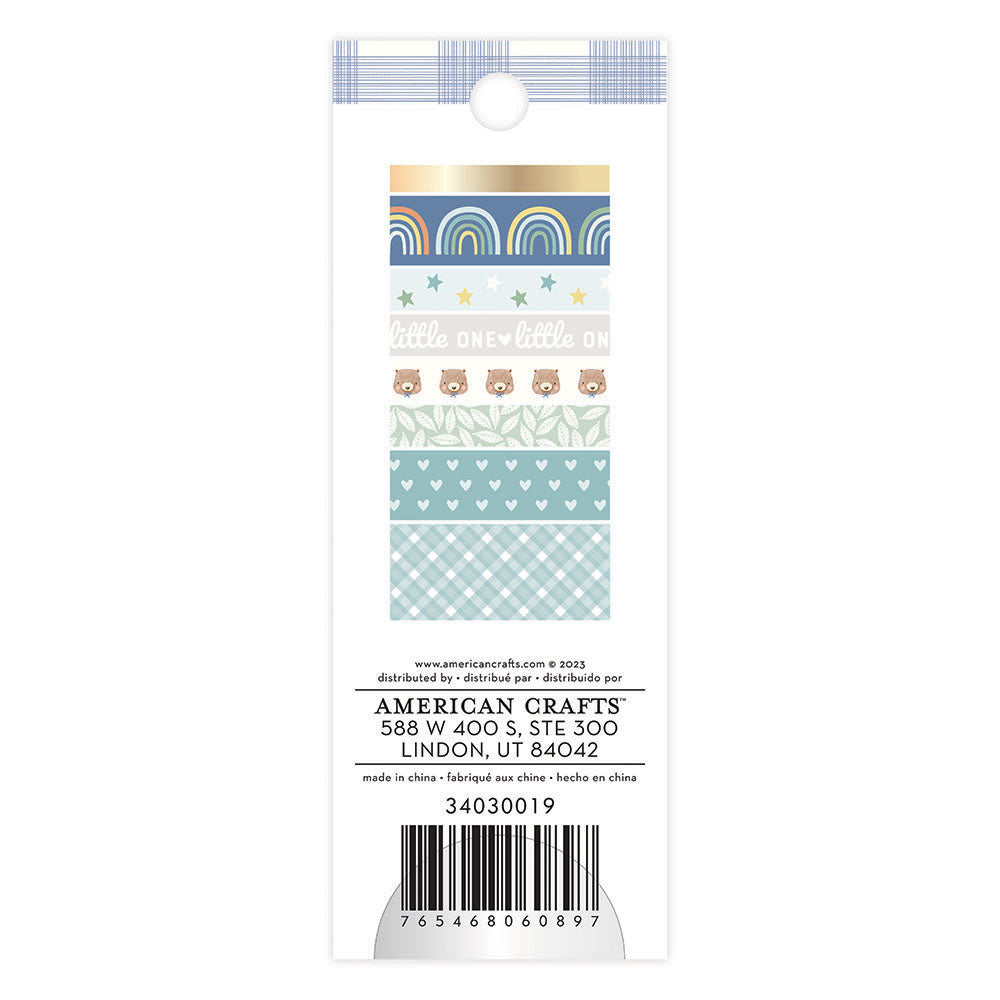 American Crafts HELLO LITTLE BOY Washi Tape 8 Rolls