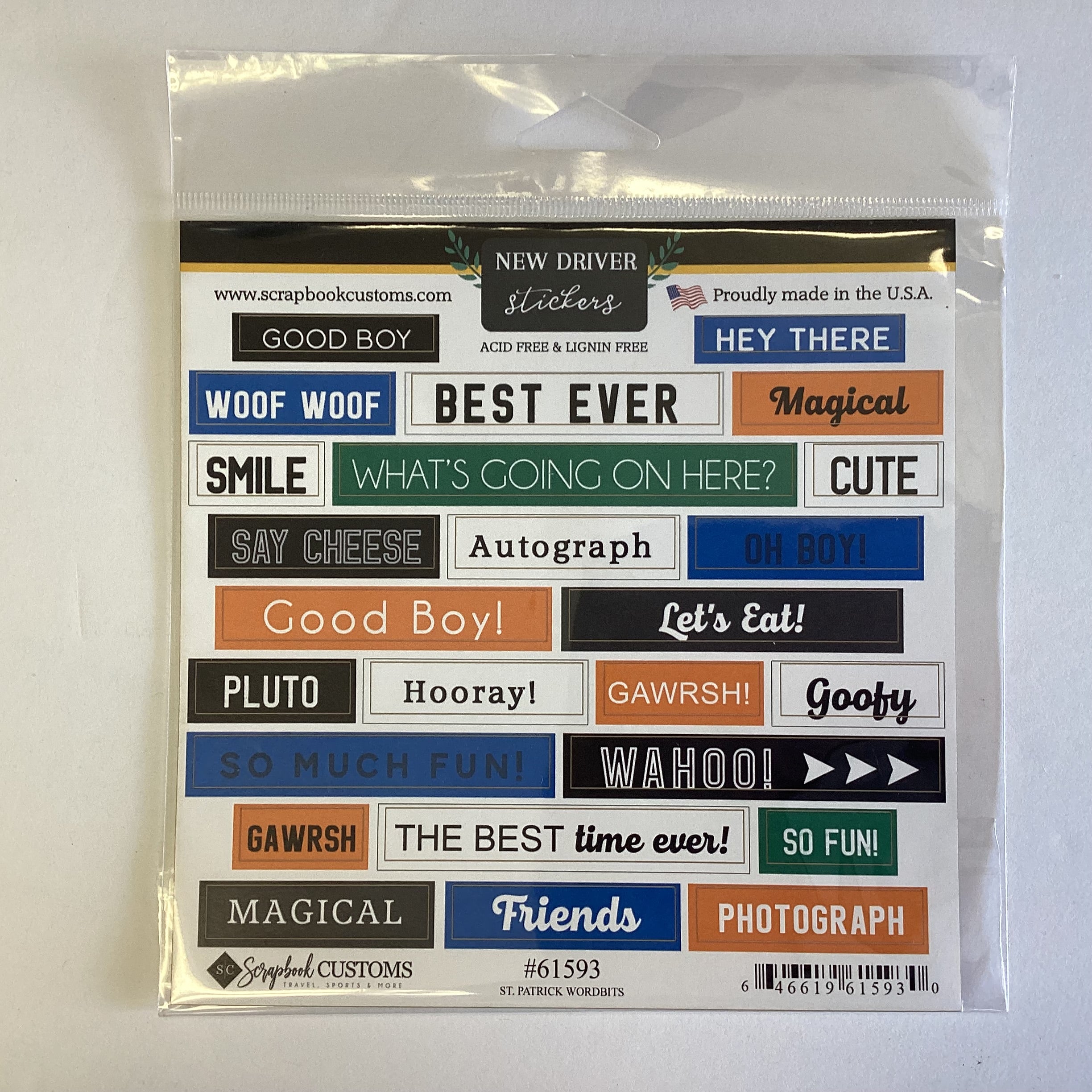 Magical Stickers GOOFY PLUTO WORDBITS Stickers 25pc