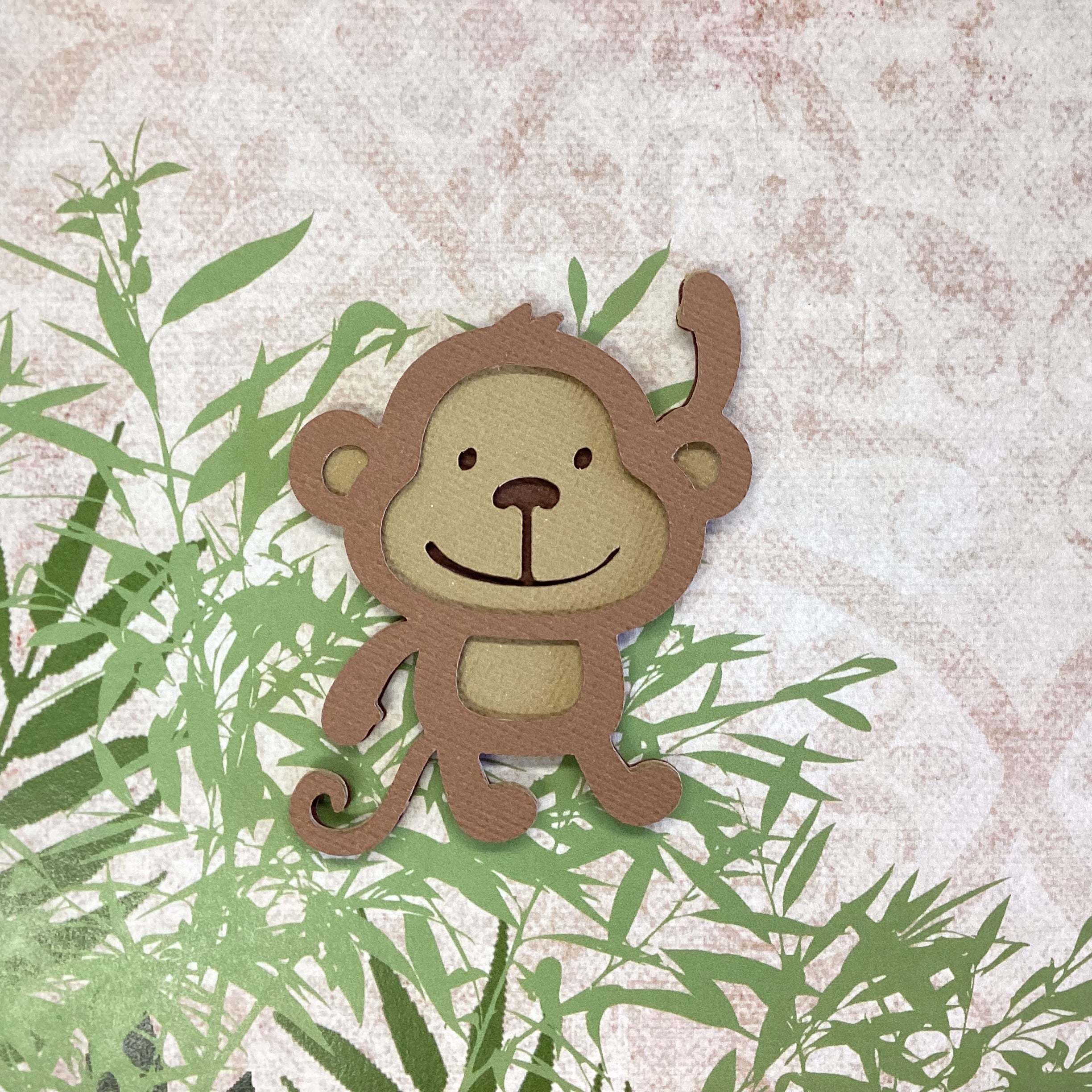 MONKEY Animal 3D Scrapbook Die Cut Embellishment