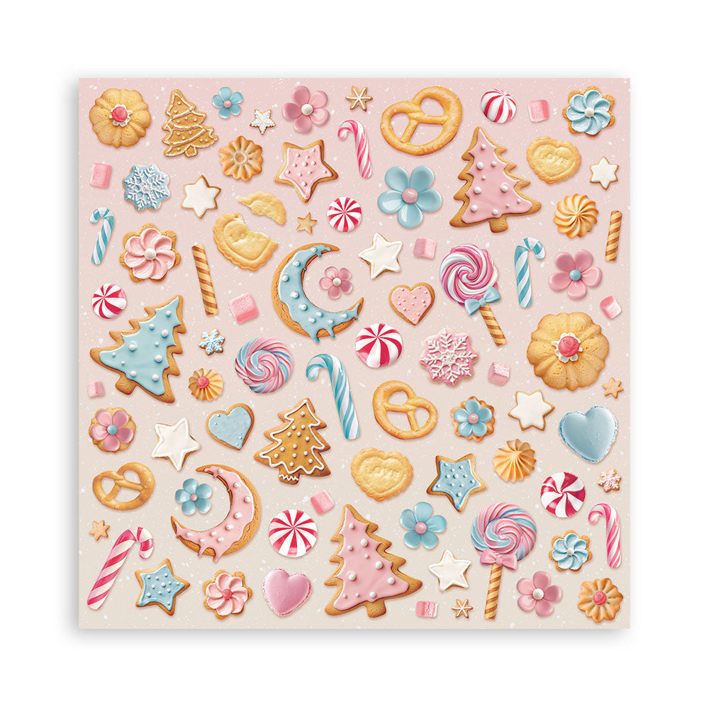 Stamperia Candy Christmas MAXI PAD 12"X12" Scrapbook Paper Pack