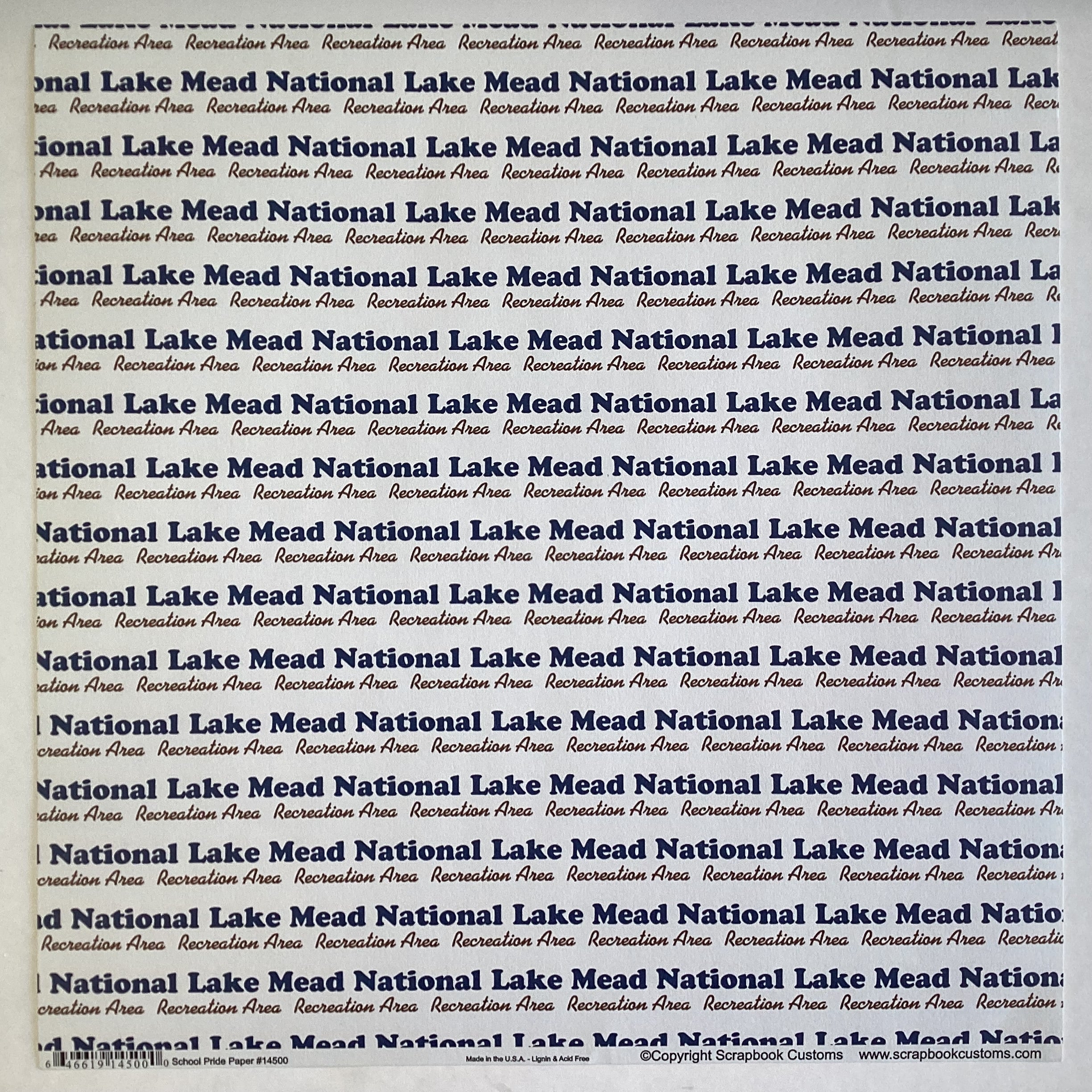 LAKE MEAD KIT 12"X12" Travel Scrapbook Paper With Laser Title
