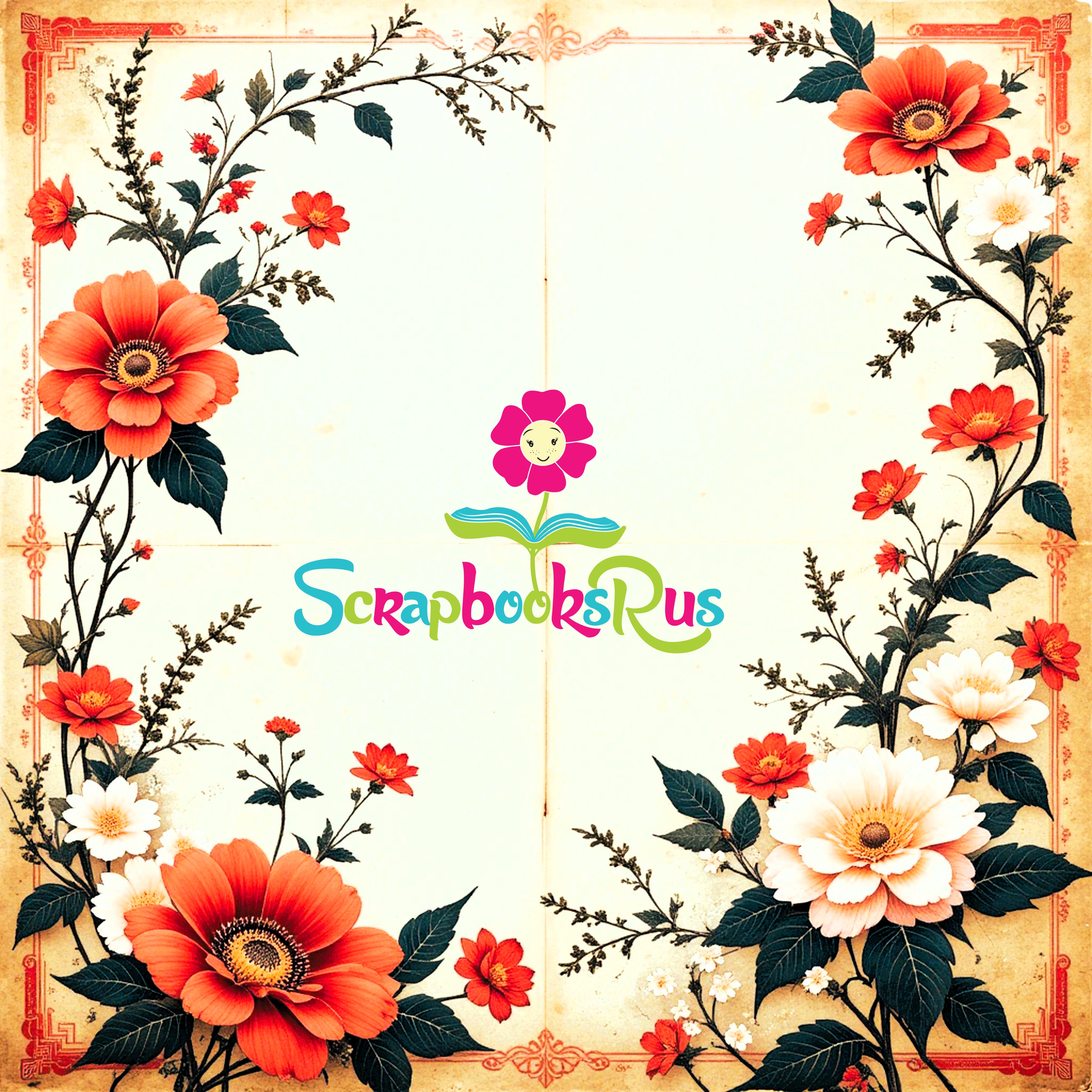 Scrapbooksrus BLOSSOMS IN JAPAN PACK 12pc 12"X12" Scrapbook Paper