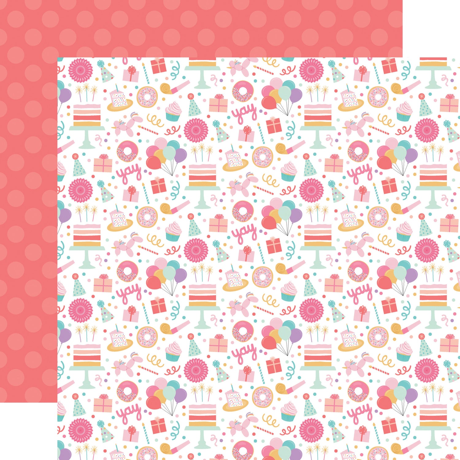 Echo Park It’s Your BIRTHDAY GIRL FUN 12"X12" Scrapbook Paper
