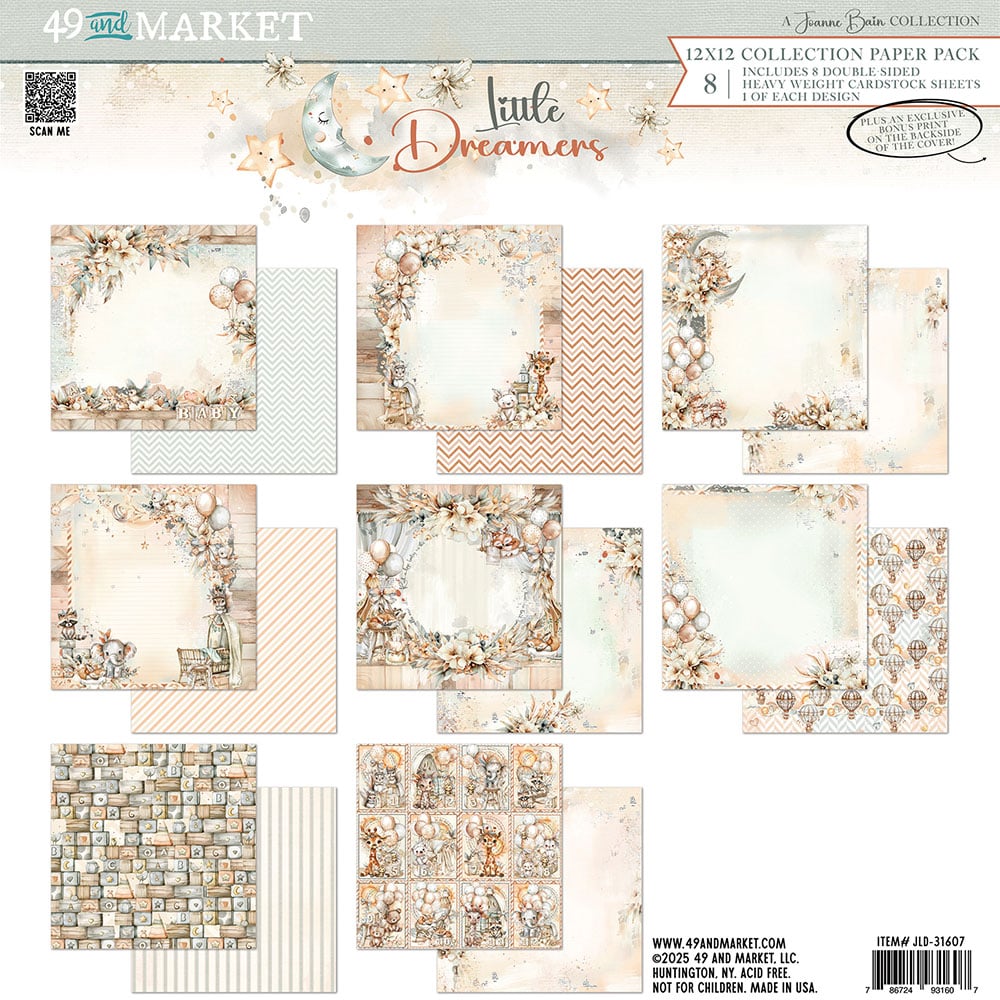 49 and Market LITTLE DREAMERS 12X12 Collection Paper Pack