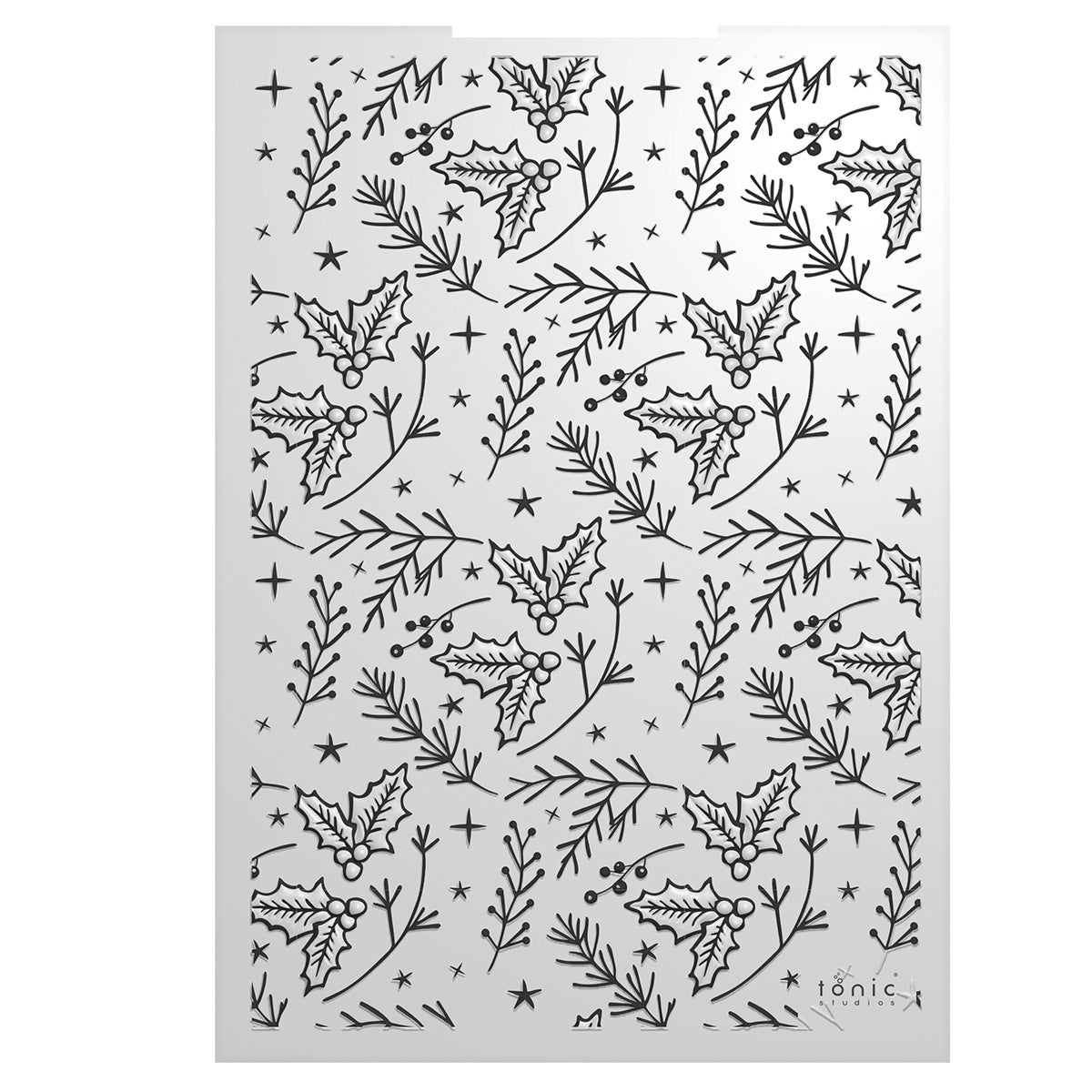 Tonic Studios Timeless Tidings MISTLETOE SHOWER 3D Embossing Folder