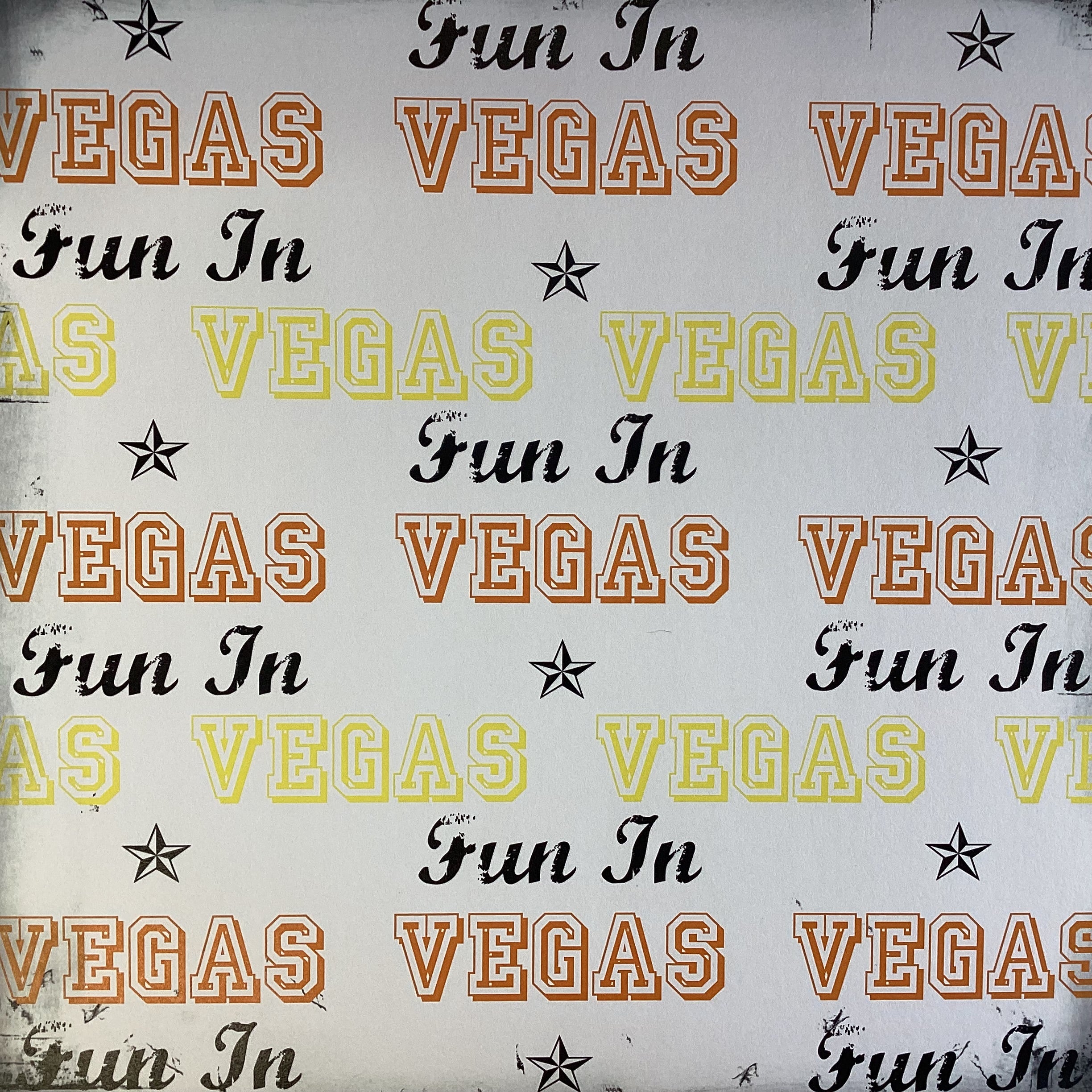 Grungy Grid FUN IN VEGAS 12"X12" LasVegas Scrapbook Paper