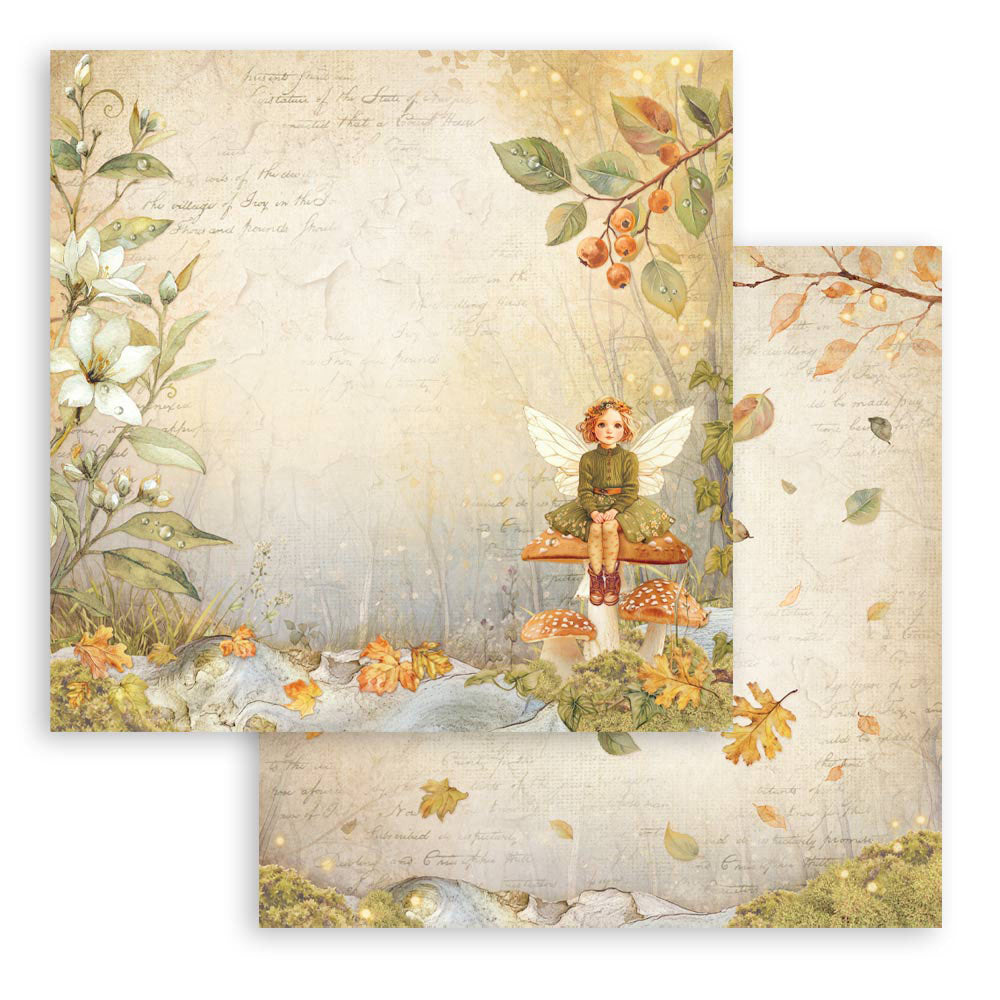 Stamperia Romantic WHISPERING WOODS 12"X12" Scrapbook Paper Pad