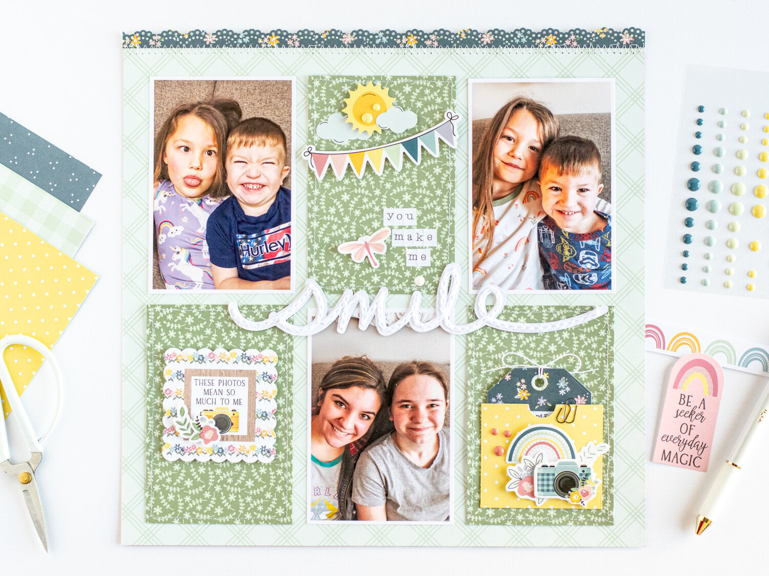 Echo Park NEW DAY 12"x12" Element Sticker