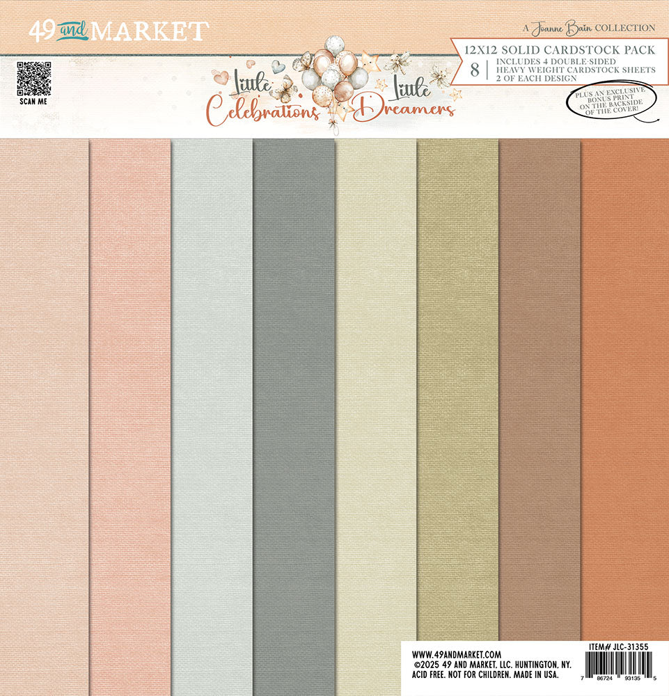 49 and Market LITTLE CELEBRATIONS DREAMERS 12X12 Solids Pack