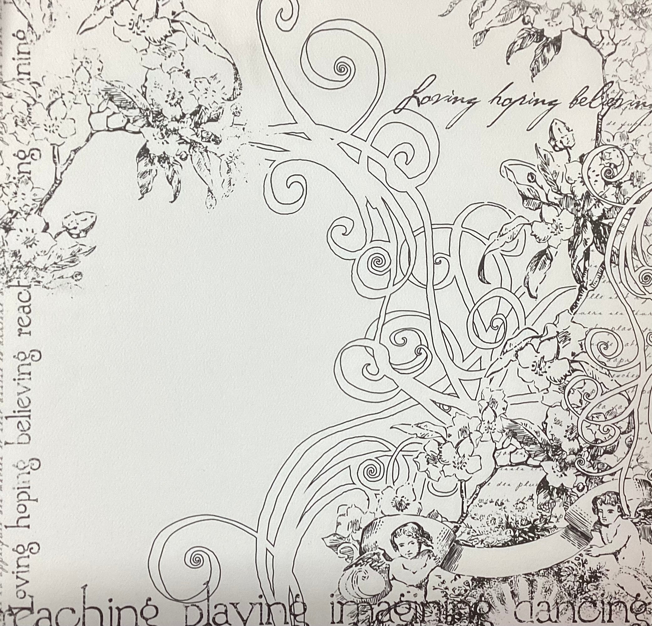 Prima IOD PAINTABLES 12"X12" Watercolor Scrapbook Paper