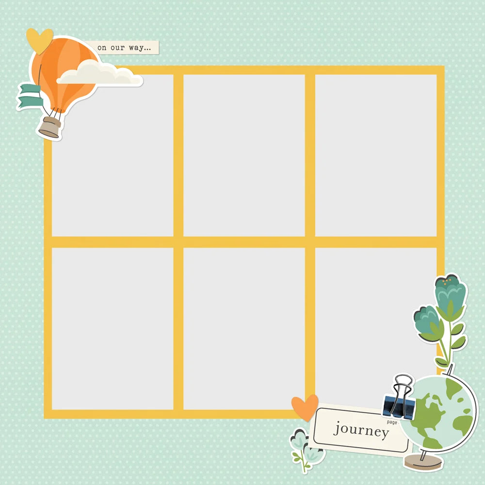 Simple Stories HAPPY TRAVELS PAGE PIECES 21pc