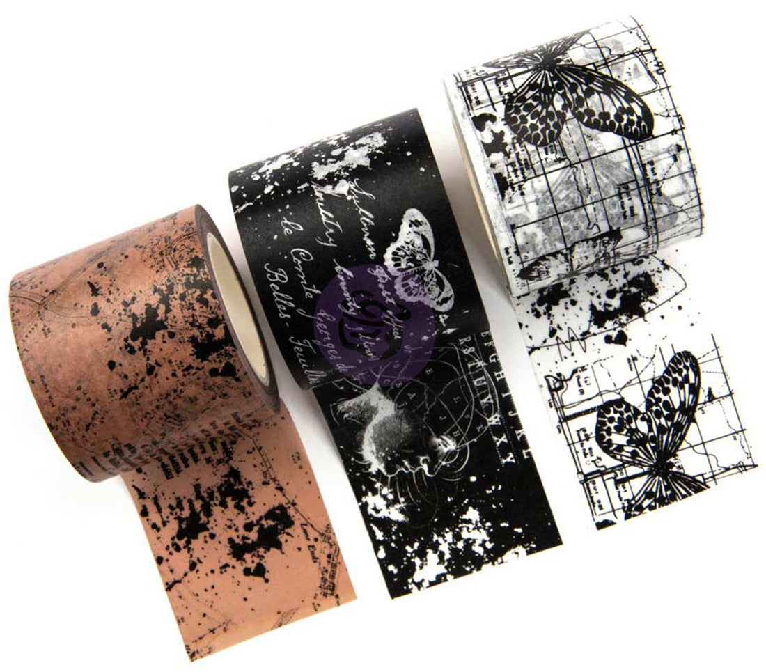 Prima Traveler’s Journal INKED MAPS Decorative Tape 3pc