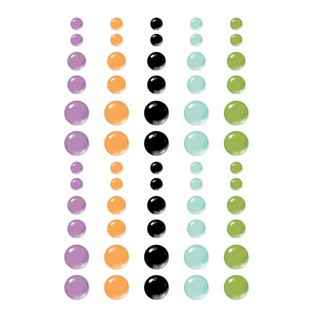 Simple Stories SPOOKY THINGS ENAMEL DOTS Stickers 60pc