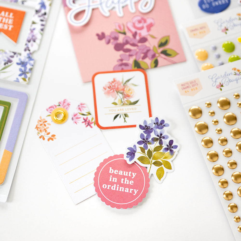 Pinkfresh Studio GARDEN BOUQUET Ephemera 46pc