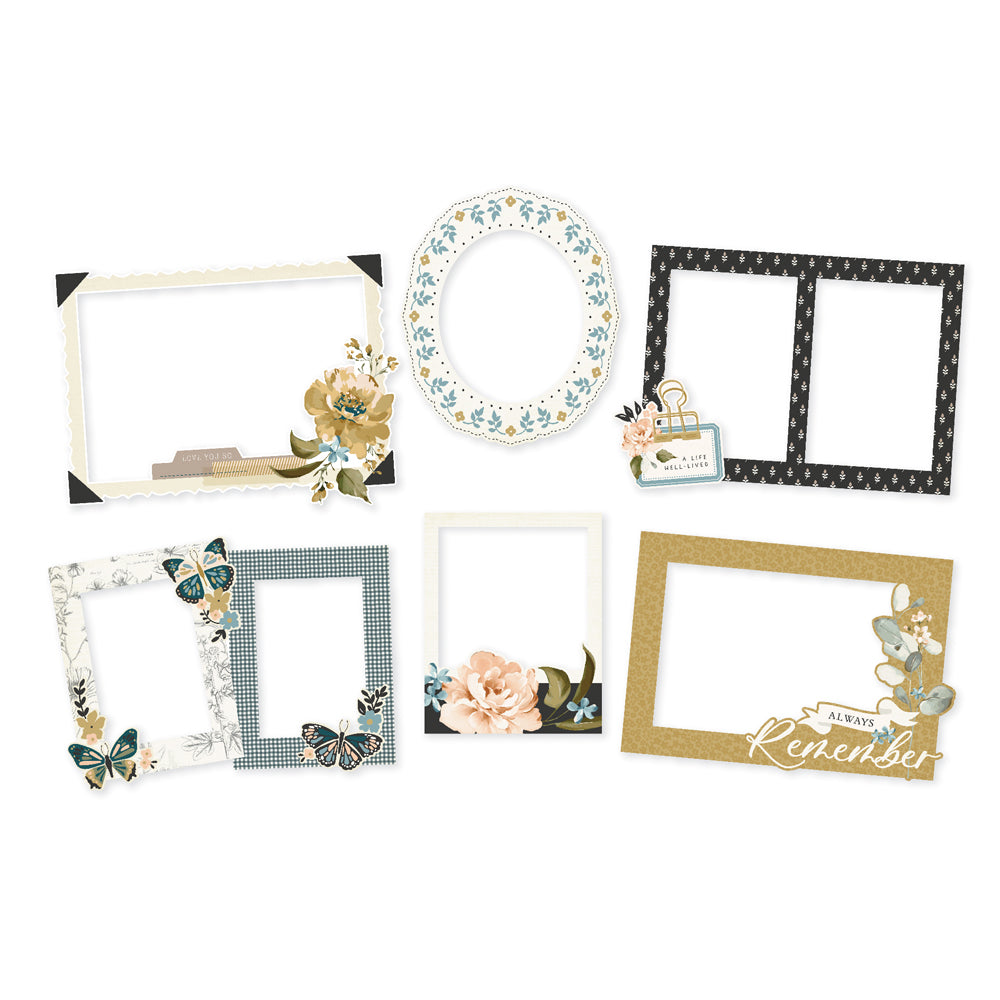Simple Stories REMEMBER Chipboard Frames 6pc