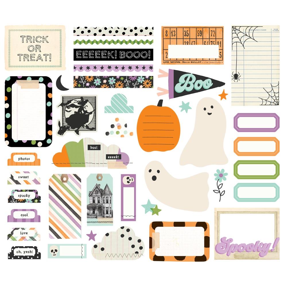 Simple Stories SPOOKY THINGS JOURNAL BITS Diecuts