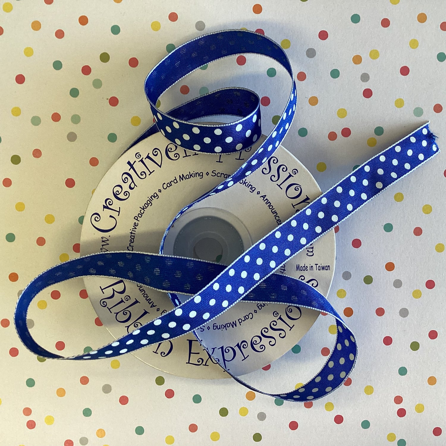 Creative 1/2" POLKA DOT RIBBON Trim 1 yard yd