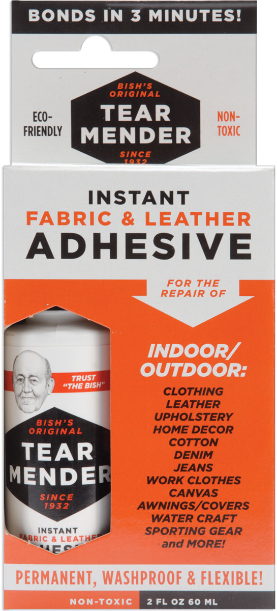 Tear Mender INSTANT FABRIC LEATHER ADHESIVE Permanent Waterproof Glue 2oz