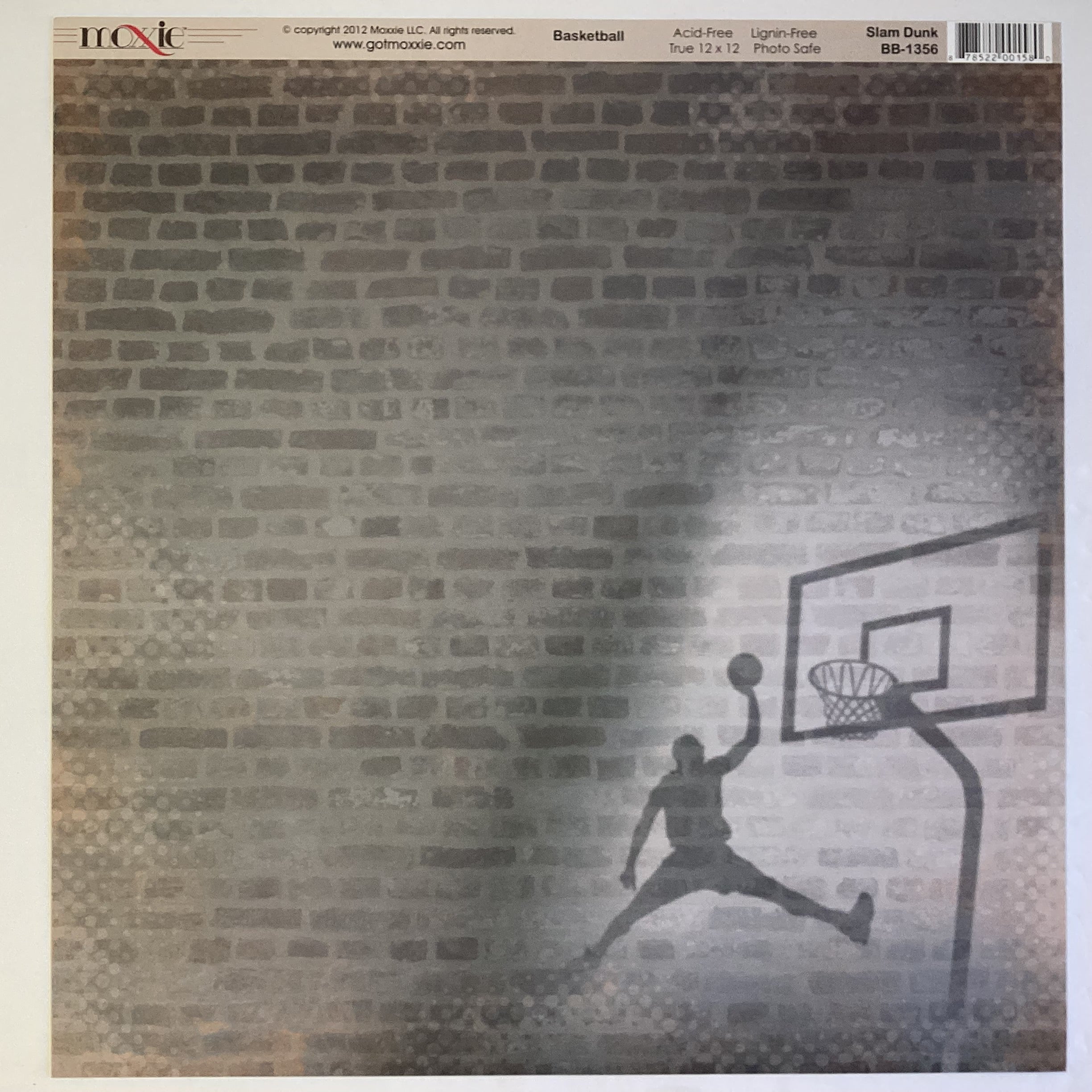 Moxxie BASKETBALL 12"X12" Scrapbook Paper Kit 5pc