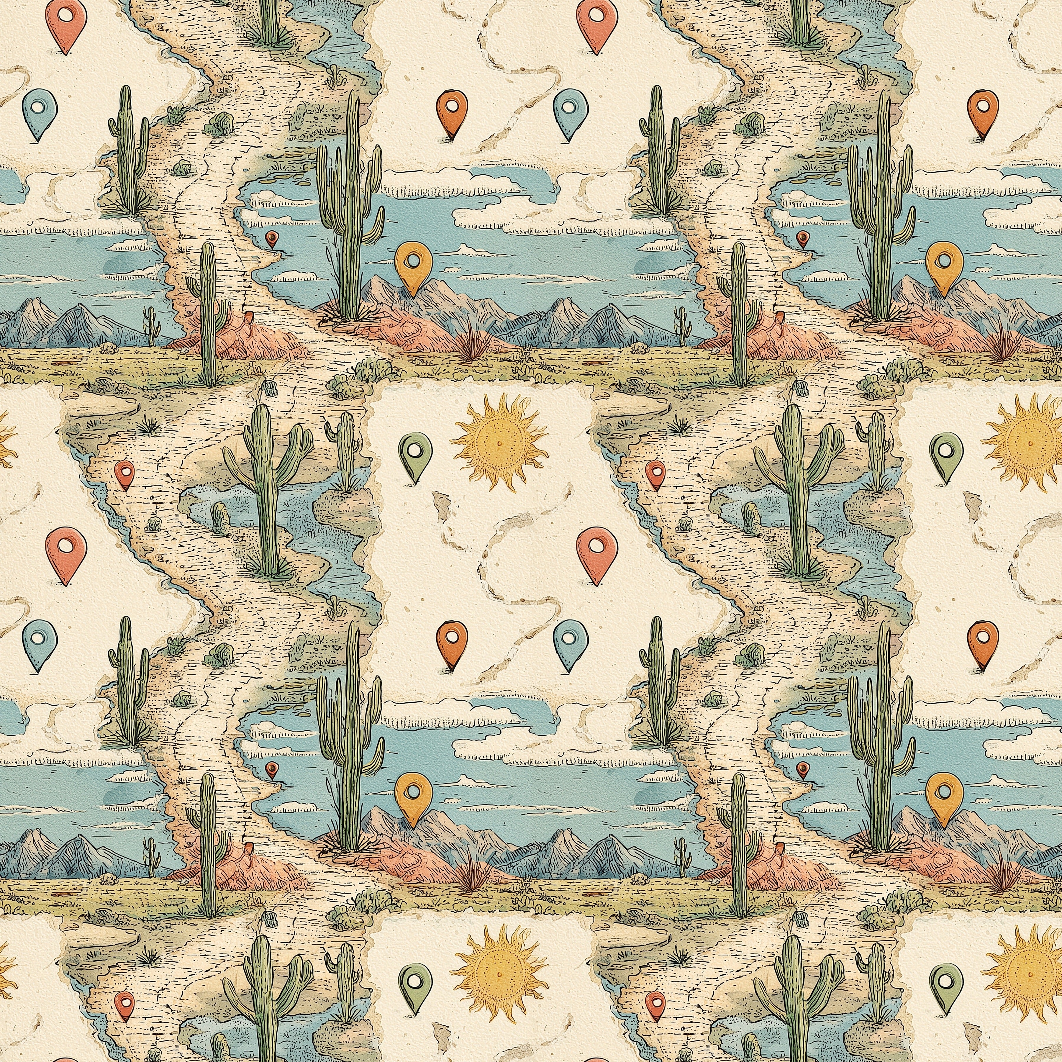 Scrapbooksrus VINTAGE ROAD TRIP 12pc 12"X12" Scrapbook Paper Pack