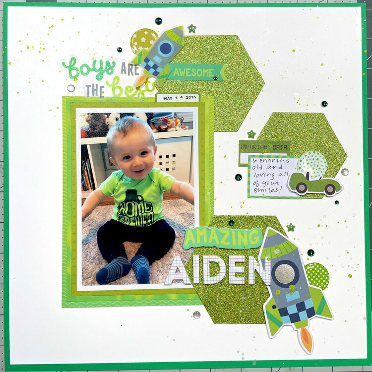 Pebbles COOL BOY Enamel Stickers 60pc