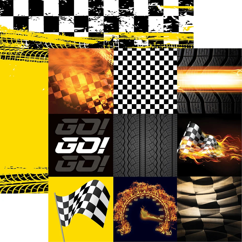 Reminisce START YOUR ENGINES 12"X12" Scrapbook Kit 9pc