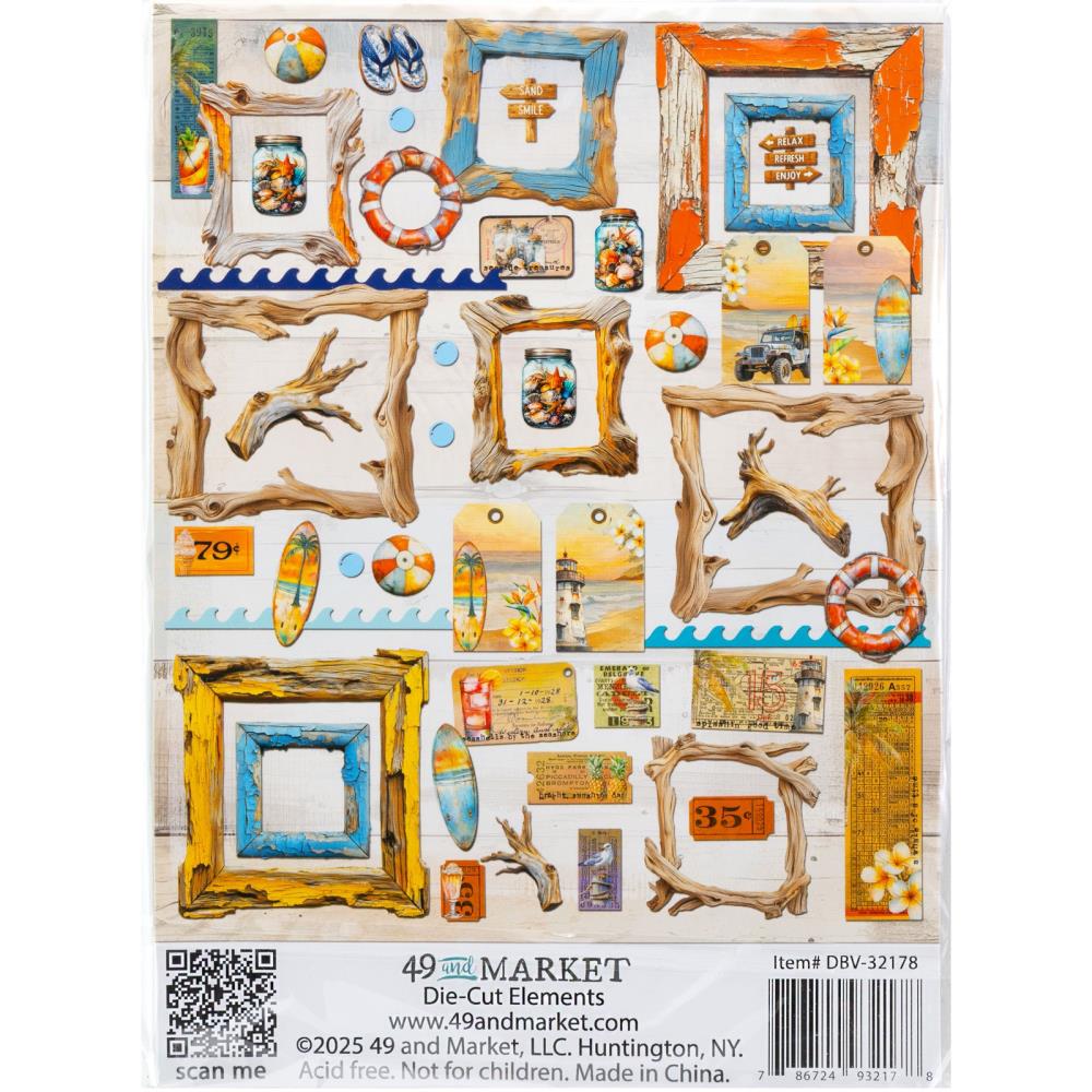 49 and Market BEACH VIBES Die Cut Elements