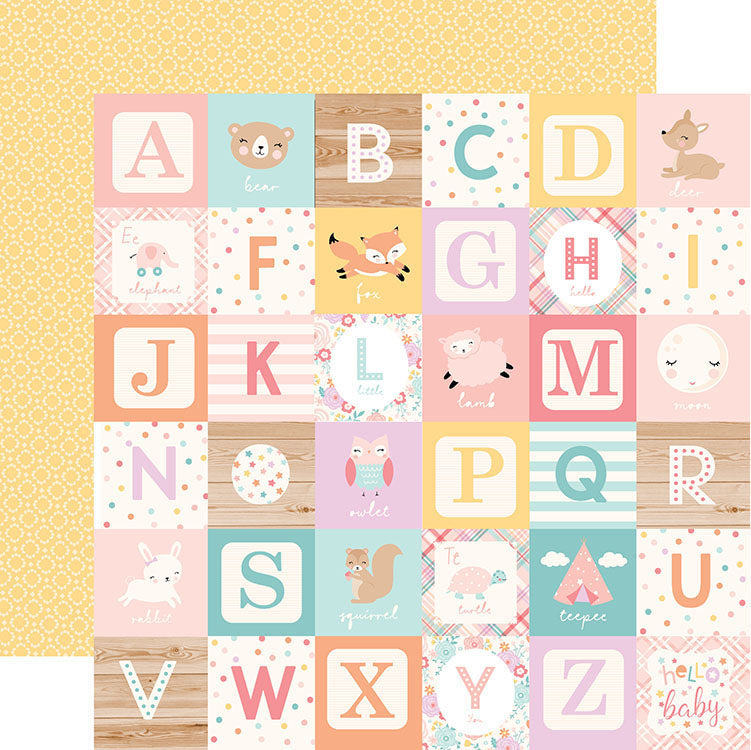 Echo Park HELLO BABY GIRL 12"X12" Scrapbook Collection Kit