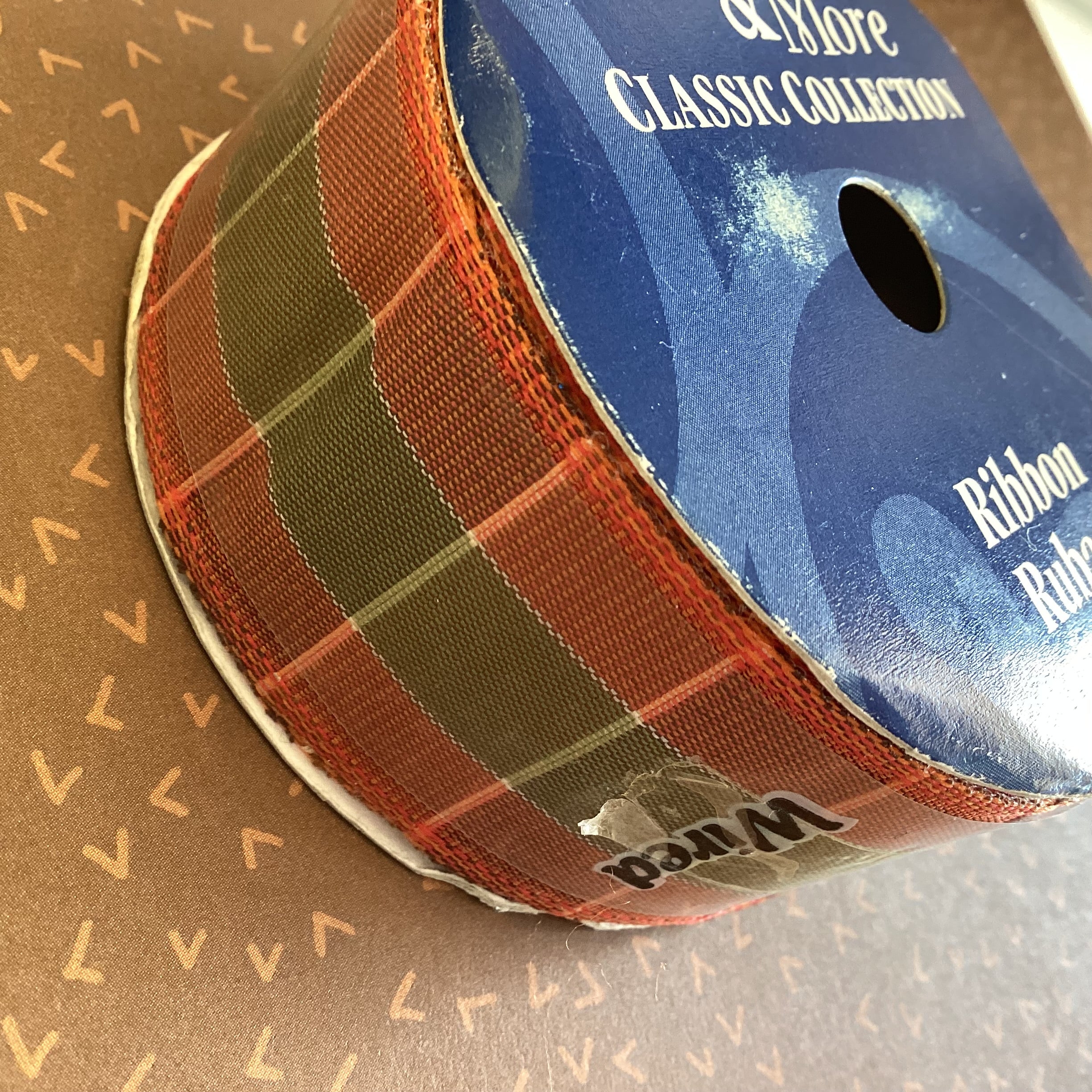Home & More WIRED PLAID Harvest Ribbon