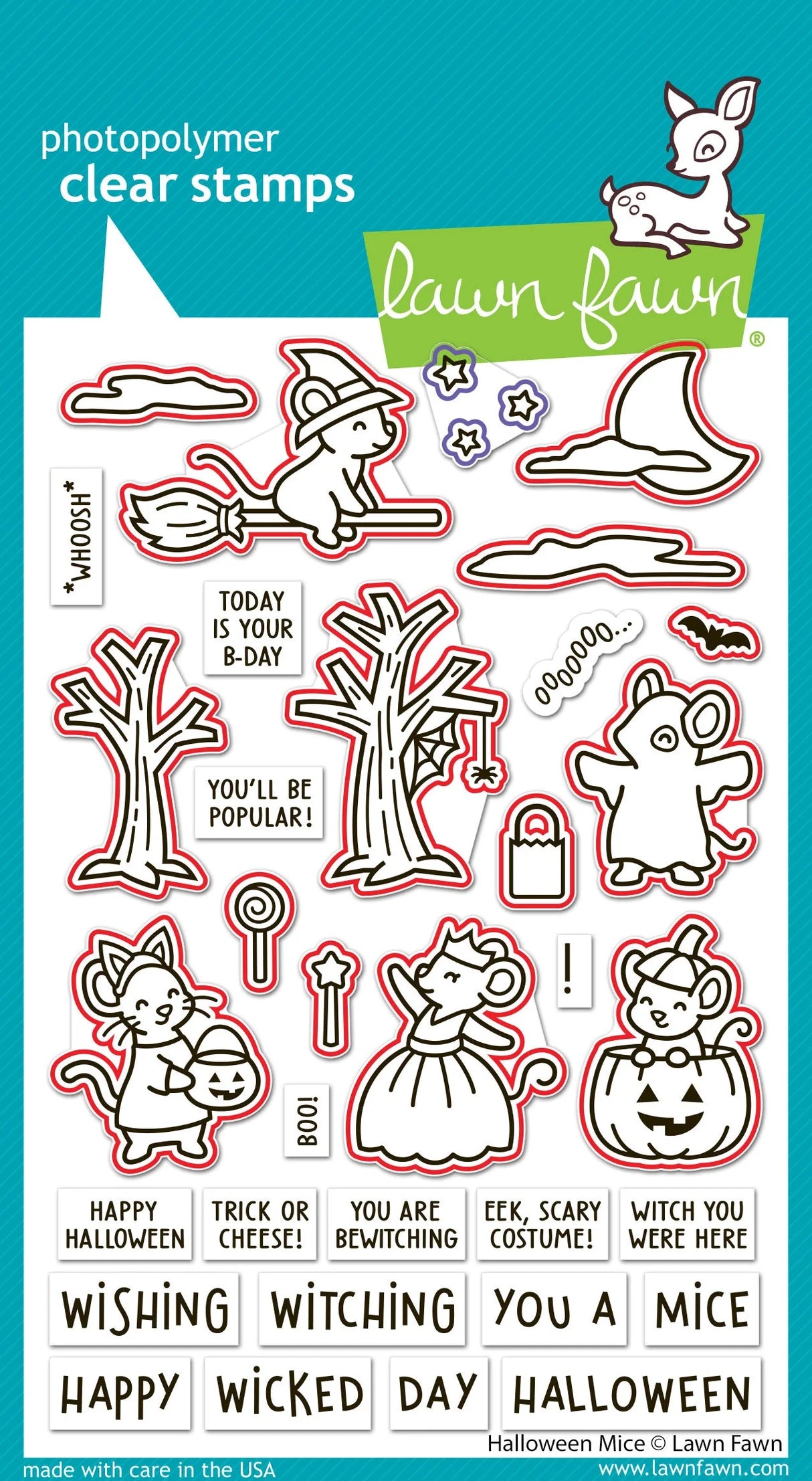 Lawn Fawn HALLOWEEN MICE Stamp & Die Set