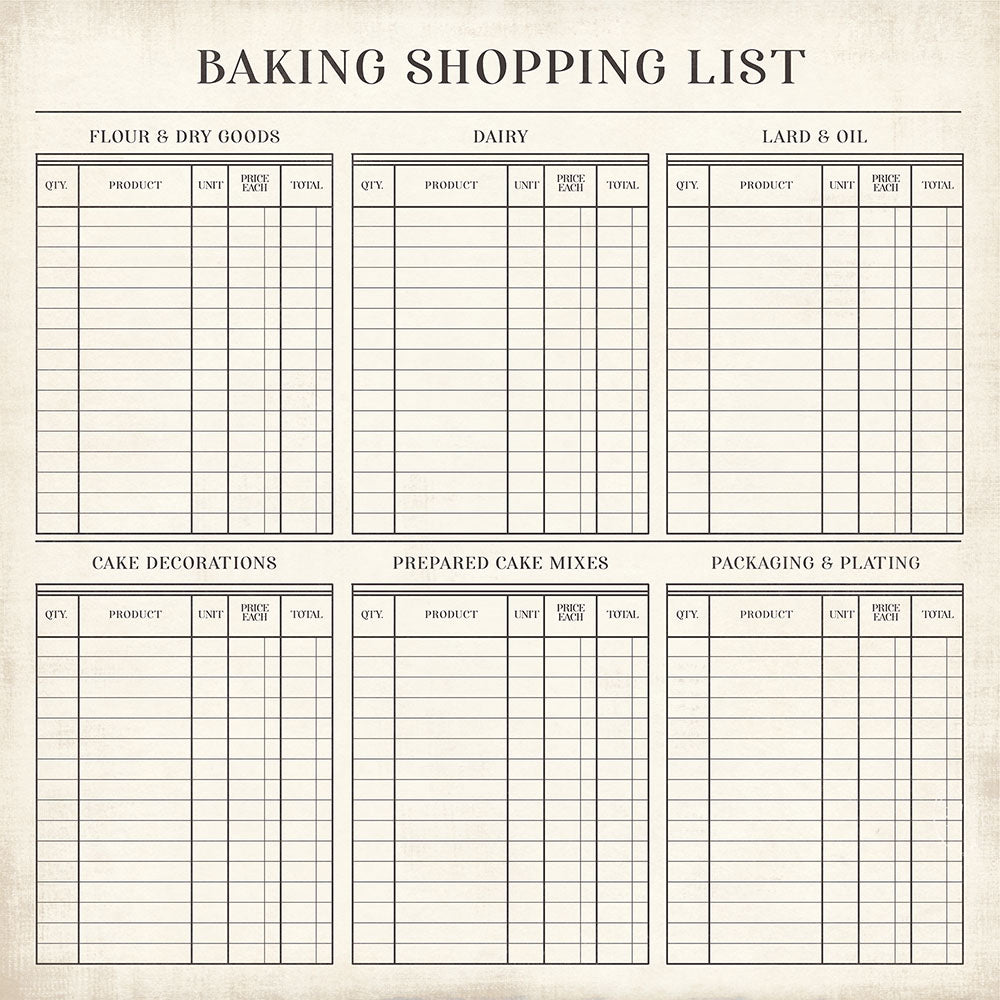 Carta Bella Roll With It BAKING JOURNALING CARDS 12"x12" Paper