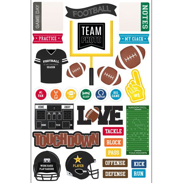 Scrapbook Customs FOOTBALL EMBELLISHMENTS Laser DieCuts