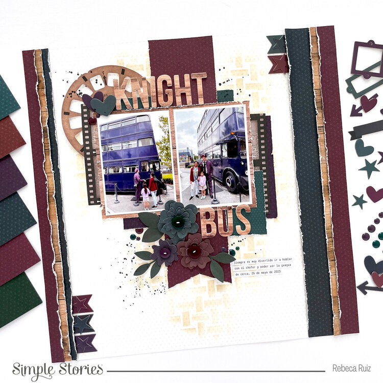 Simple Stories BASKETWEAVE Stencil 6"X 8"