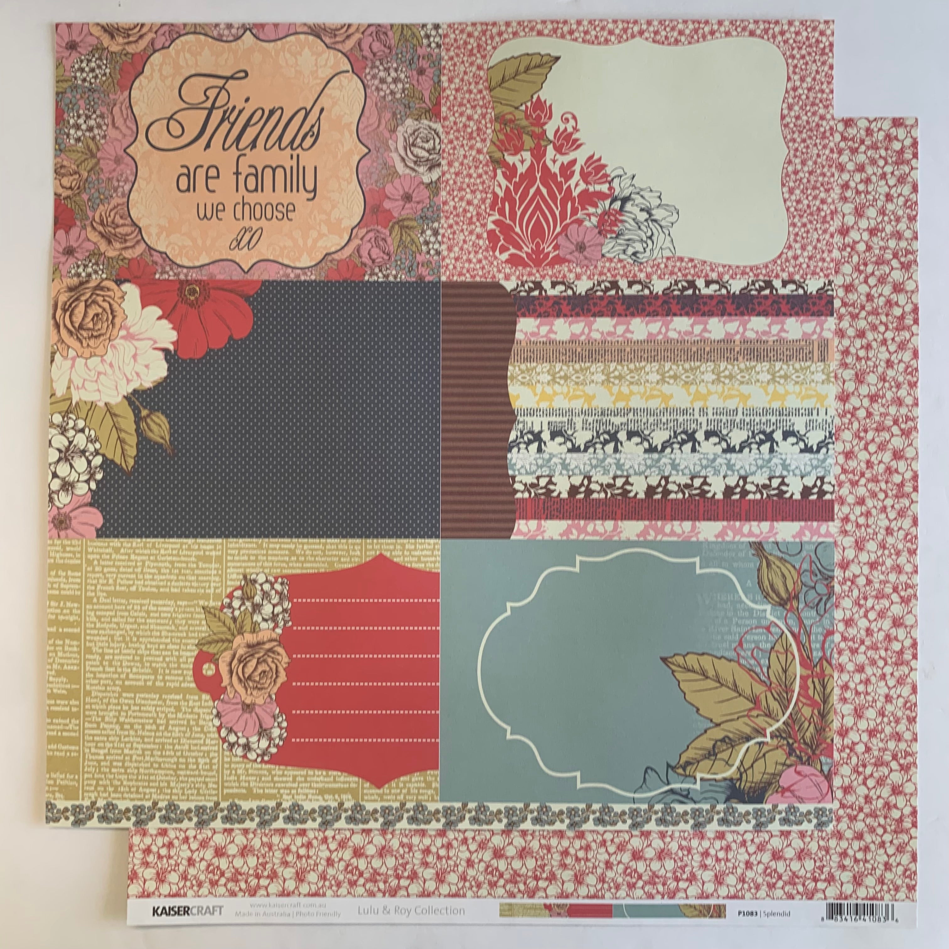 Kaisercraft LULU & ROY Collection 12"X 12" Scrapbook Paper