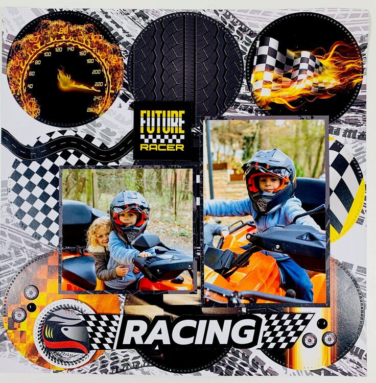 Reminisce START YOUR ENGINES 12"X12" Scrapbook Kit 9pc