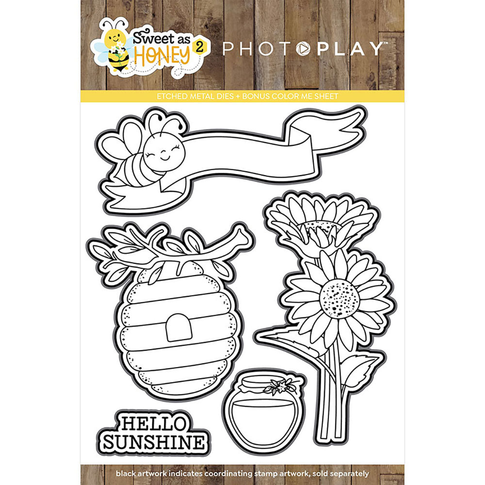 Photoplay SWEET AS HONEY 2 Stamps & Dies Set