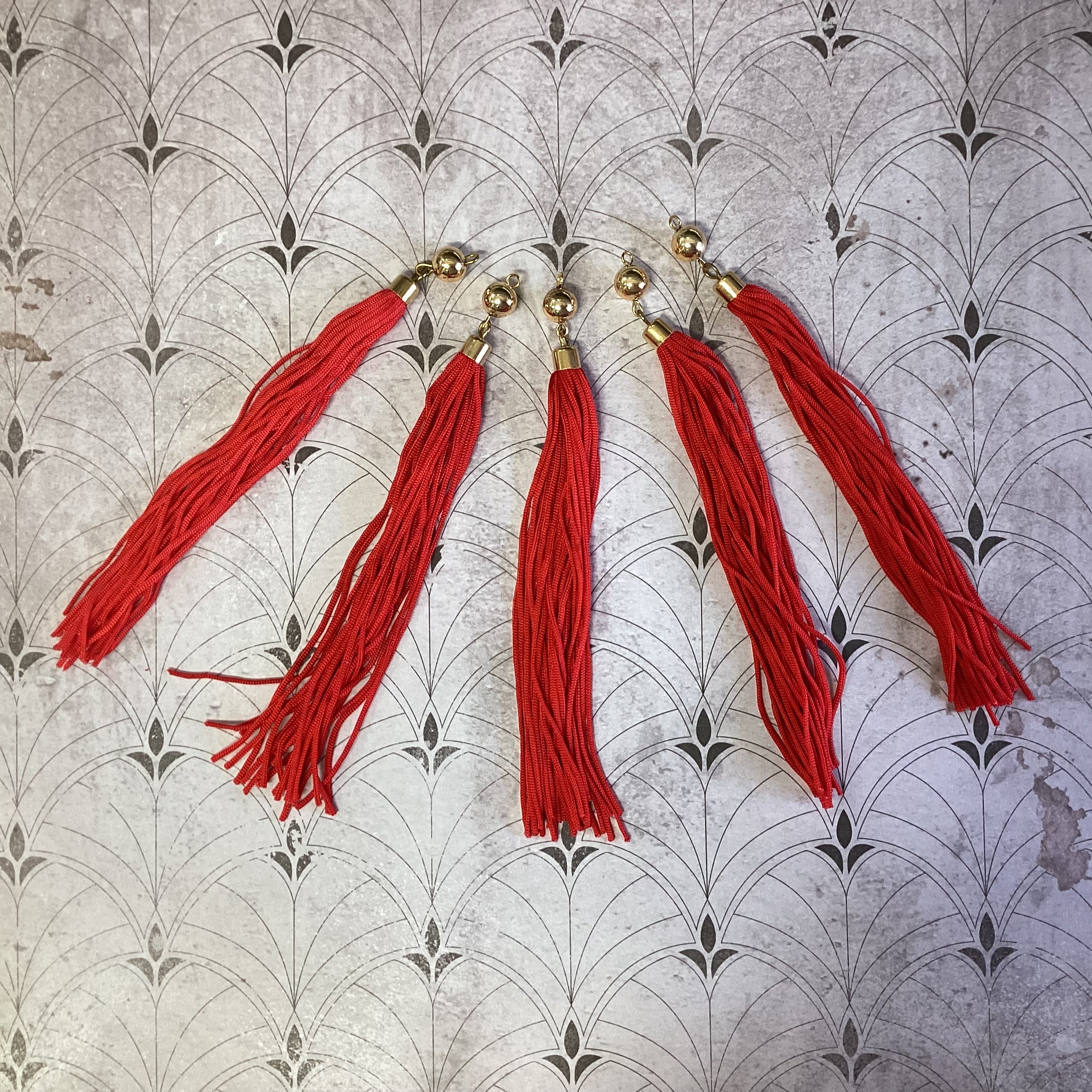 Scrapbooksrus DECORATIVE GOLD BALL TASSELS 5”