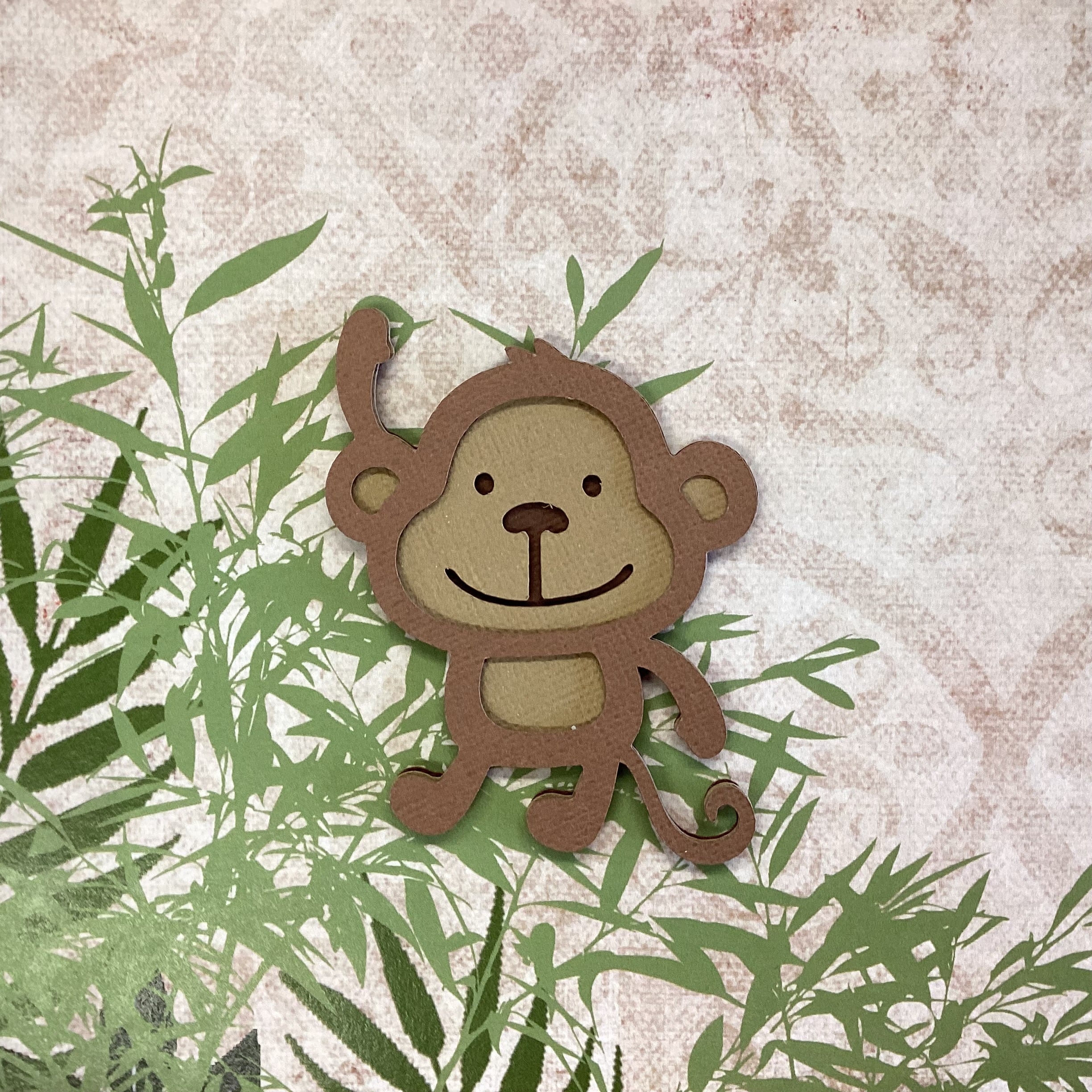 MONKEY Animal 3D Scrapbook Die Cut Embellishment