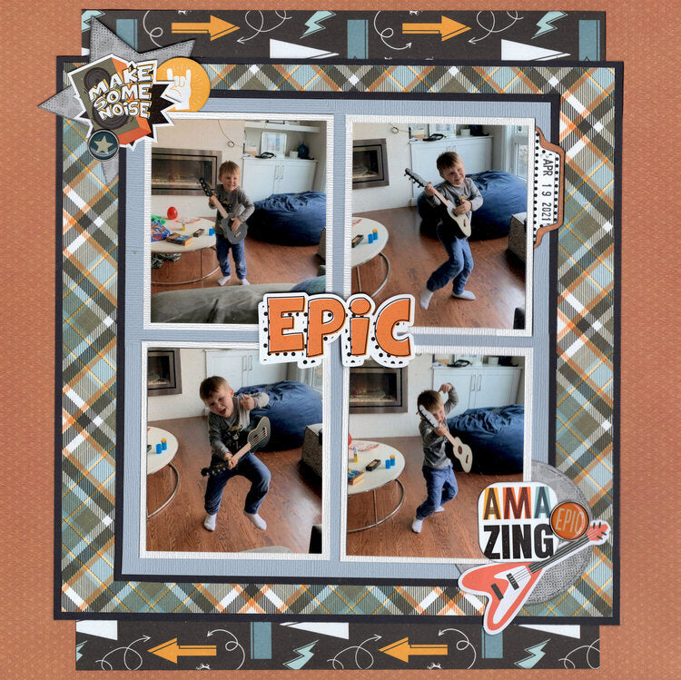 Photoplay BRO’S AMAZING 12X12 Element Stickers