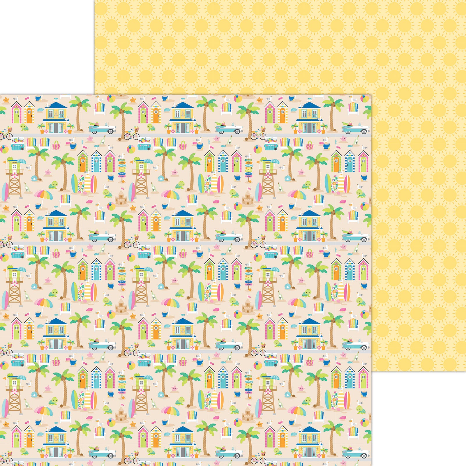 Doodlebug SUMMER FUN 12”X12” Paper Pack 13pc