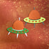 Scrapbooksrus Diecut Alien UFO SPACESHIP 3D Die Cut Scrapbook Embellishment