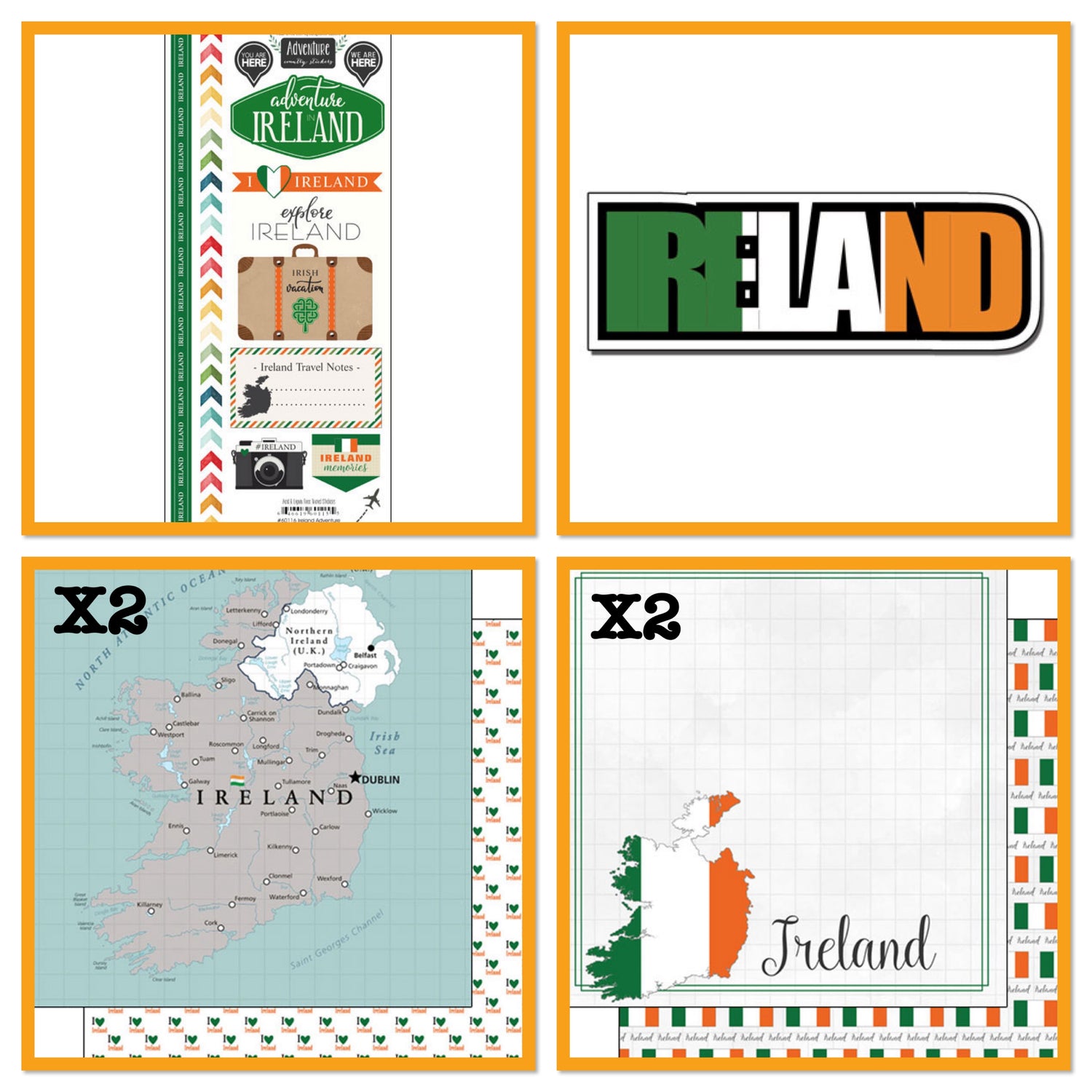 Scrapbooksrus IRELAND ADVENTURES 12”X12” Scrapbook Kit