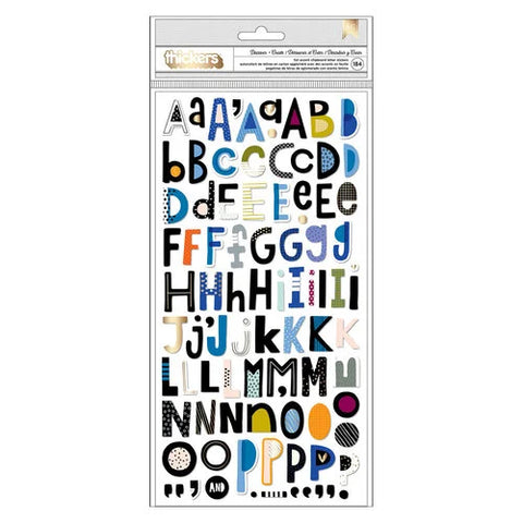 Vicki Boutin THICKERS DISCOVER + CREATE Foil Chipboard Letter Stickers 184pc