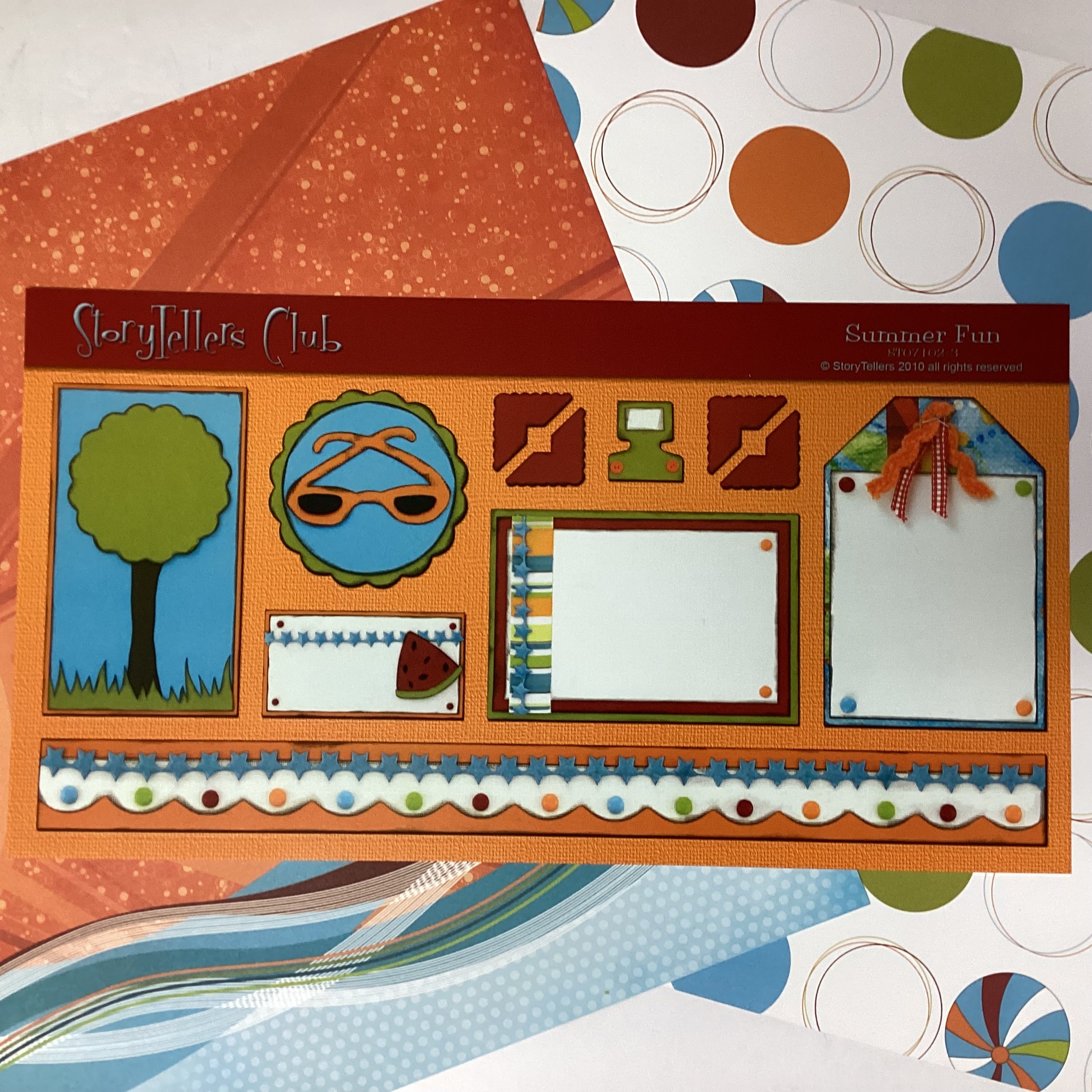 Storytellers SUMMER FUN KIT 12"X12" Scrapbook Paper & DieCuts 5pc