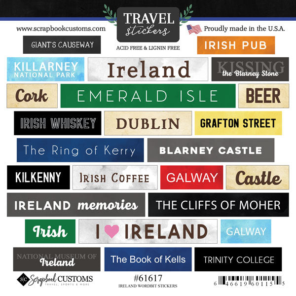 Scrapbooksrus IRELAND SIGHTSEEING 12”X12” Scrapbook Kit
