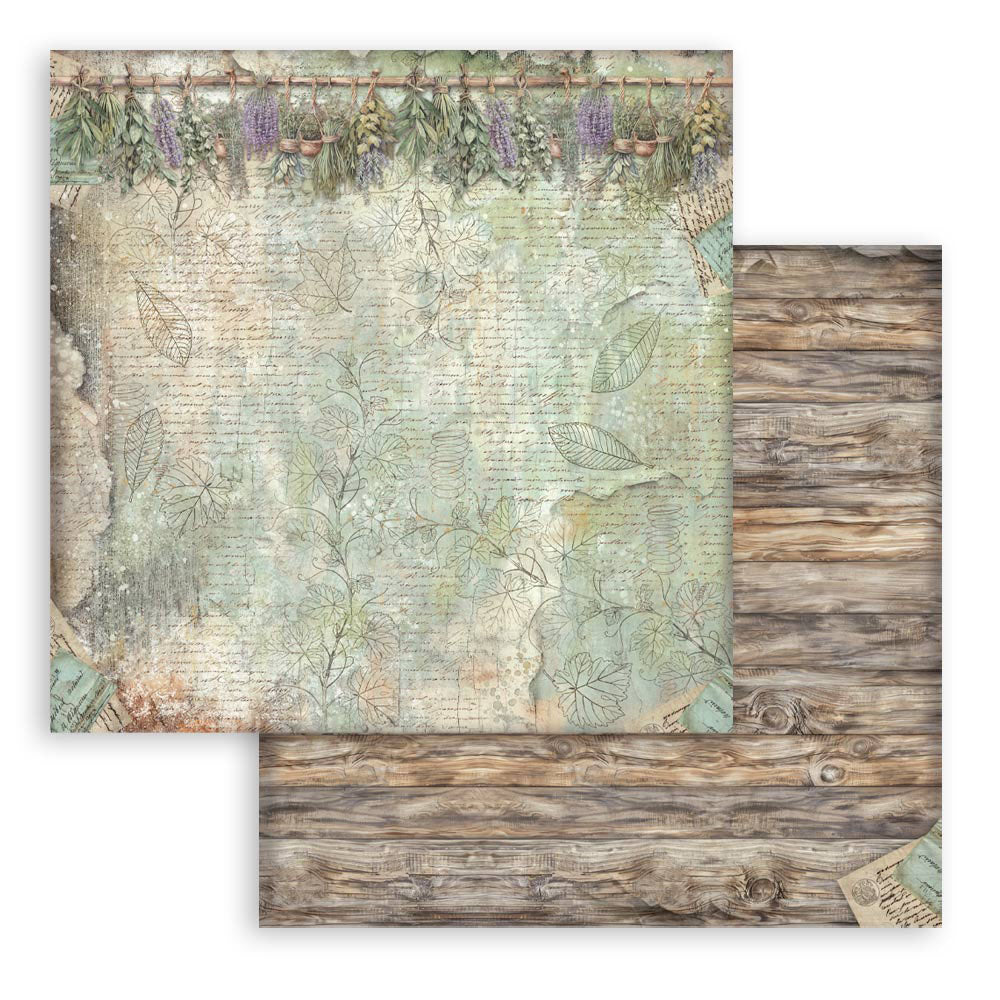 Stamperia HERBARIUM SILVAE 12”X12” Maxi Backgrounds Paper Pad